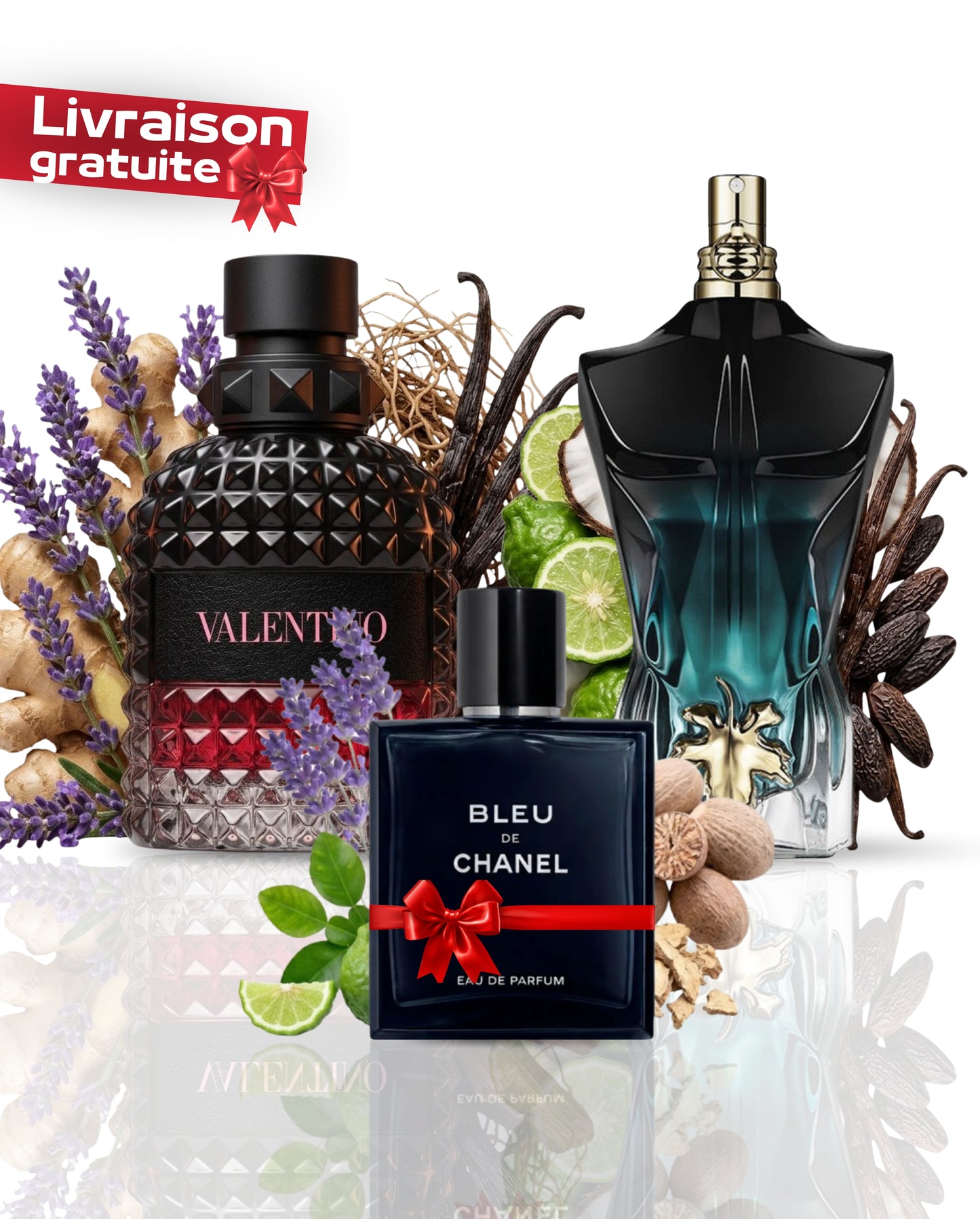 Valentino Born in Roma 10ML + Bleu de Chanel 10ML+ Le Beau 10ML