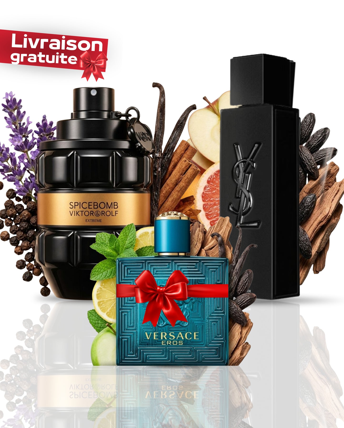 Spicebomb Extreme 10ML + Y 10ML+ Versace Eros 10ML