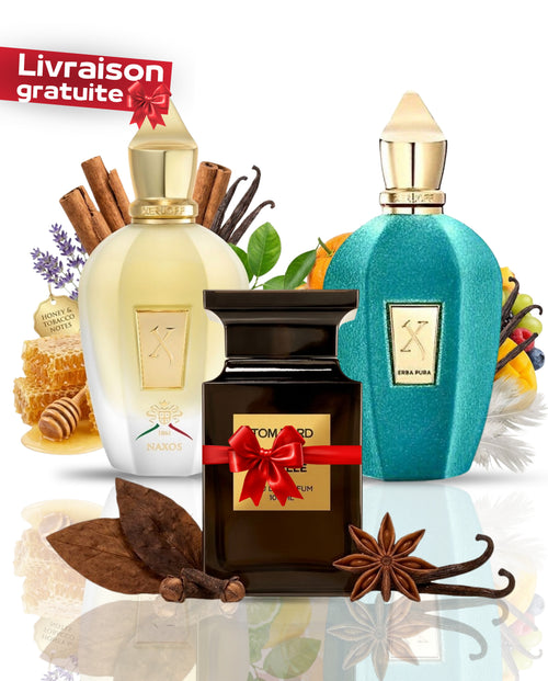 Xerjoff naxos 10ML + Xerjoff erba pura 10ML + Tom ford tobacco vanille 10ML