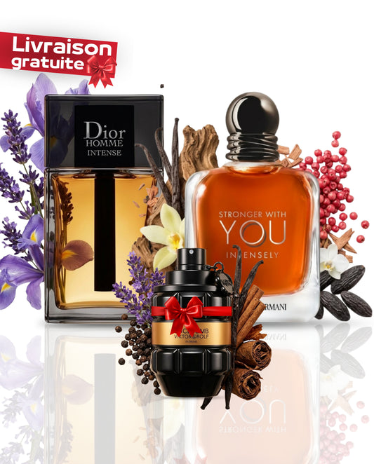 Dior Homme Intense + Stronger With You Intensely + Spicebomb Extreme
