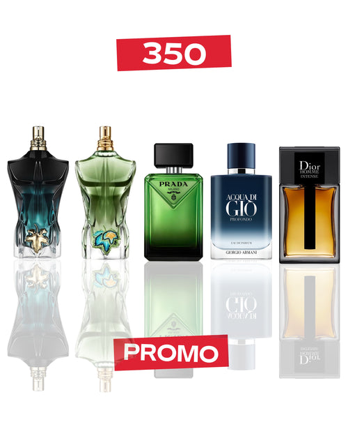 LE BEAU10ML + LE MALE10ML+ PRADA L’HOMME10ML + GIO PROFONDO10ML+ DIOR INTENSE10ML + PRADA L’HOMME10M